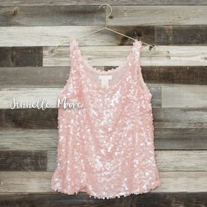 Blush Pink Sequin Tank